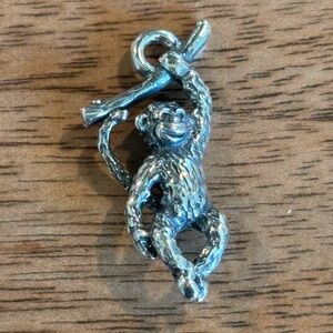 James Avery Silver Monkey Pendant Charm